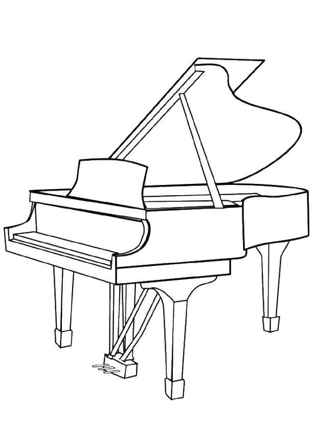 Coloring Piano. Category Musical instrument. Tags:  Piano.