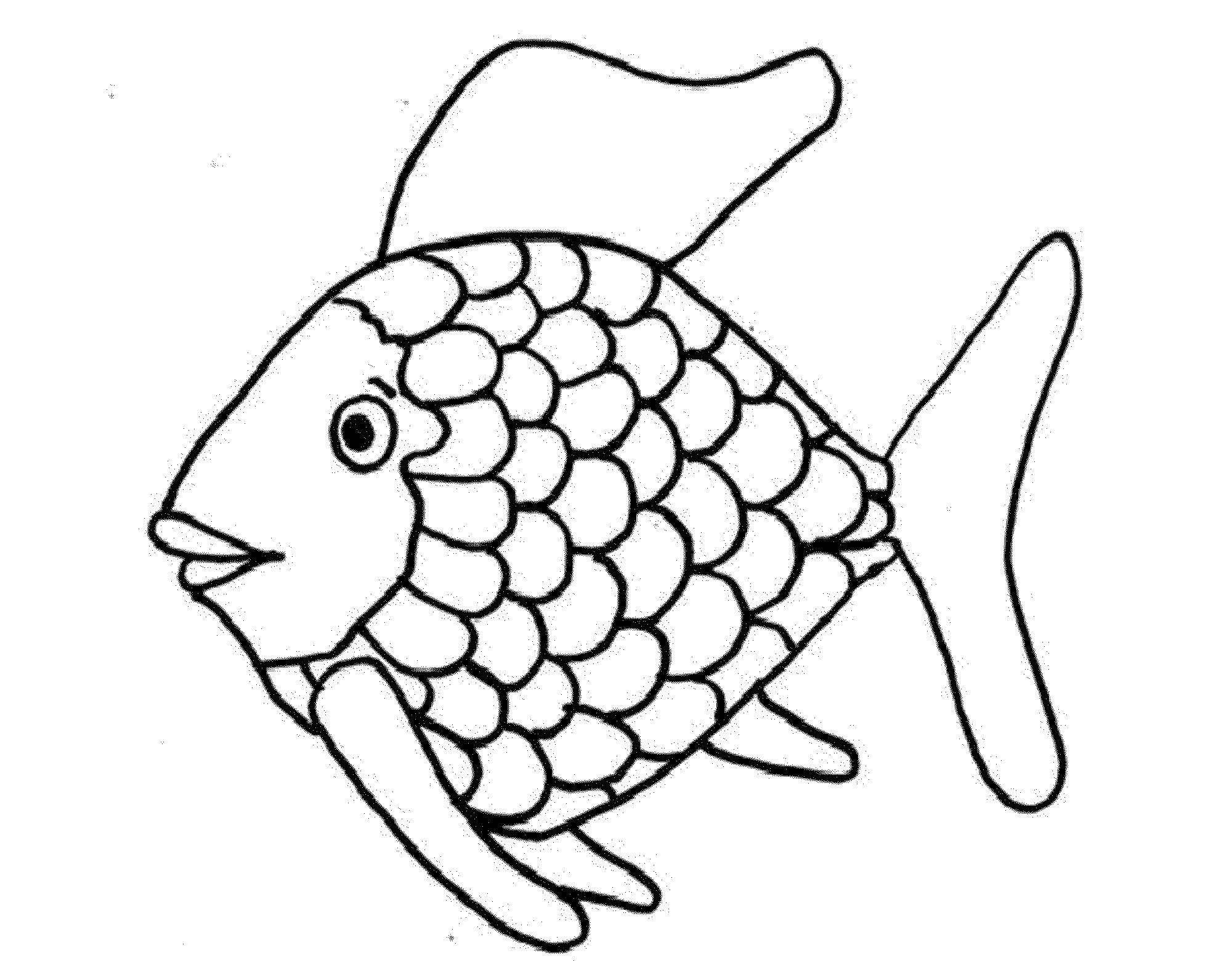 Coloring Fish with scallop. Category fish. Tags:  Underwater world, fish.