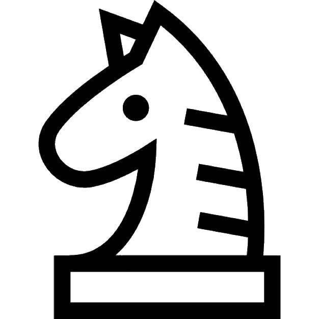Название: Раскраска Контур коня. Категория: контуры лошади. Теги: Контур, лошадь.