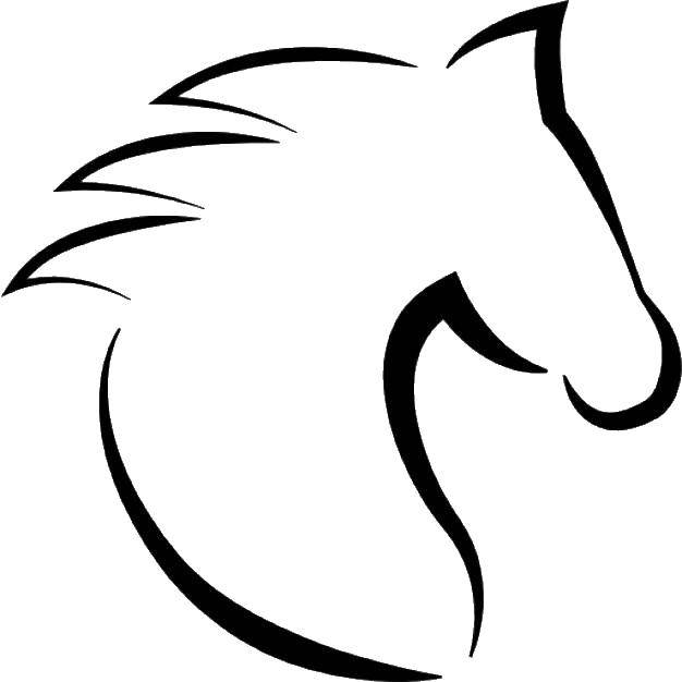 Coloring The contour of the horse. Category the contours of the horse. Tags:  Contour, horse.