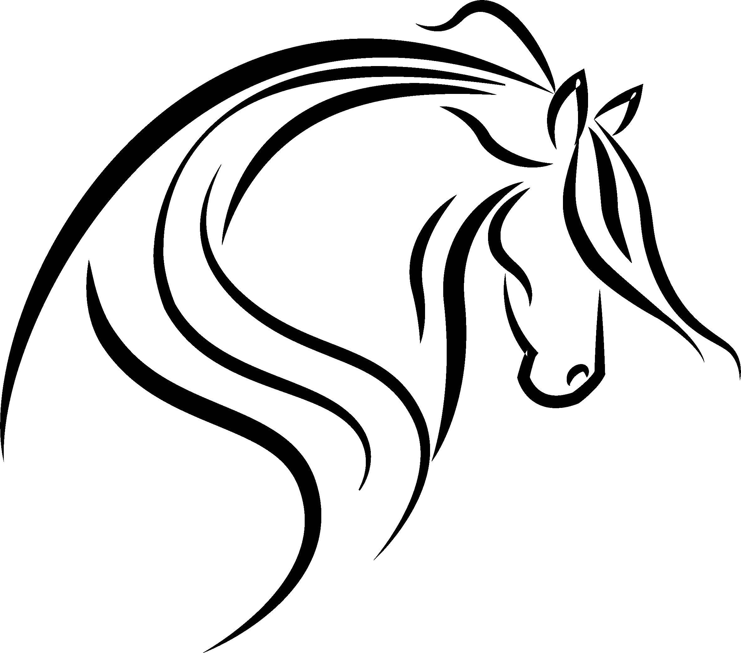 Название: Раскраска Контур лошади. Категория: контуры лошади. Теги: Контур, лошадь.