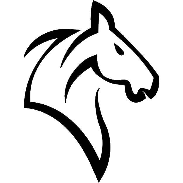 Название: Раскраска Контур лошади. Категория: контуры лошади. Теги: Контур, лошадь.