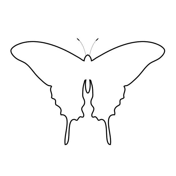 Coloring The outline of the butterfly. Category the contours for cutting out butterflies. Tags:  Outline , butterfly.