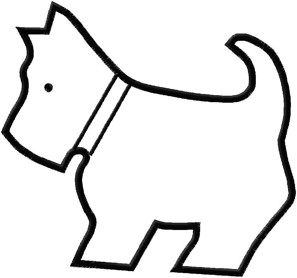 Coloring The contour of the dog. Category the contours of the dog. Tags:  Contour, dog.