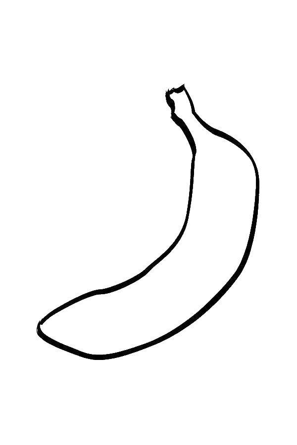 Название: Раскраска Контур банана. Категория: Контуры фруктов. Теги: Контур, еда.