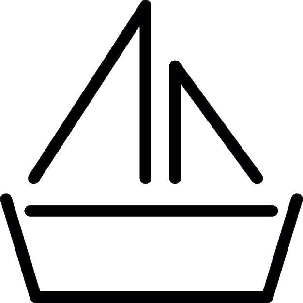 Название: Раскраска Контур лодки. Категория: Контур лодки. Теги: Контур.