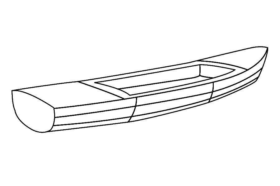 Coloring Contour water transport. Category The contour of the boat. Tags:  Outline , transportation.