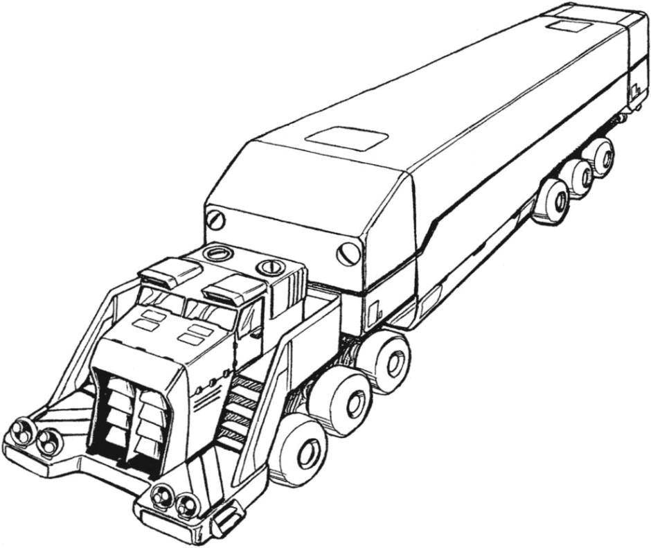 Coloring A huge truck. Category transportation. Tags:  Transportation, truck.