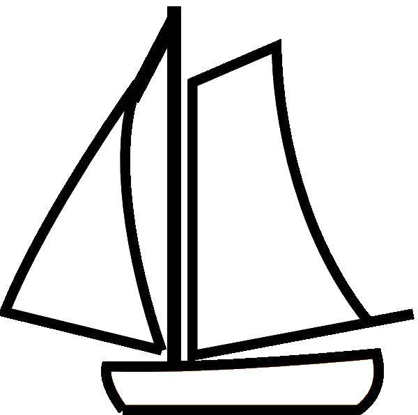 Coloring Sailboat. Category ships. Tags:  Ship, water.