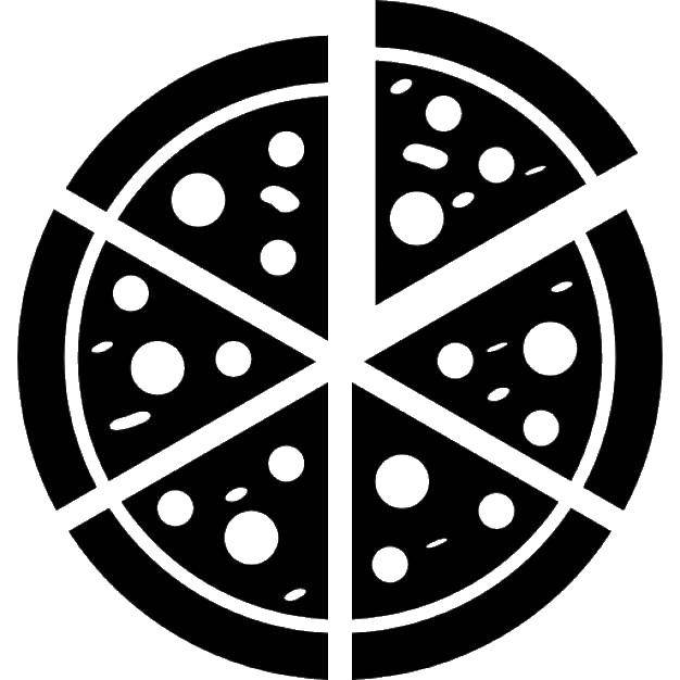 Coloring Silhouette pizza. Category coloring. Tags:  Outline .