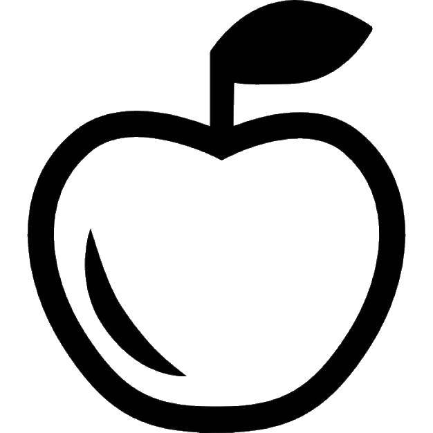 Coloring Apple. Category The contours of fruit. Tags:  fruit, Apple.