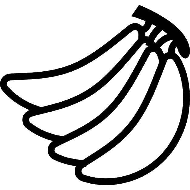 Coloring Bananas. Category The contours of fruit. Tags:  Contour, fruit.