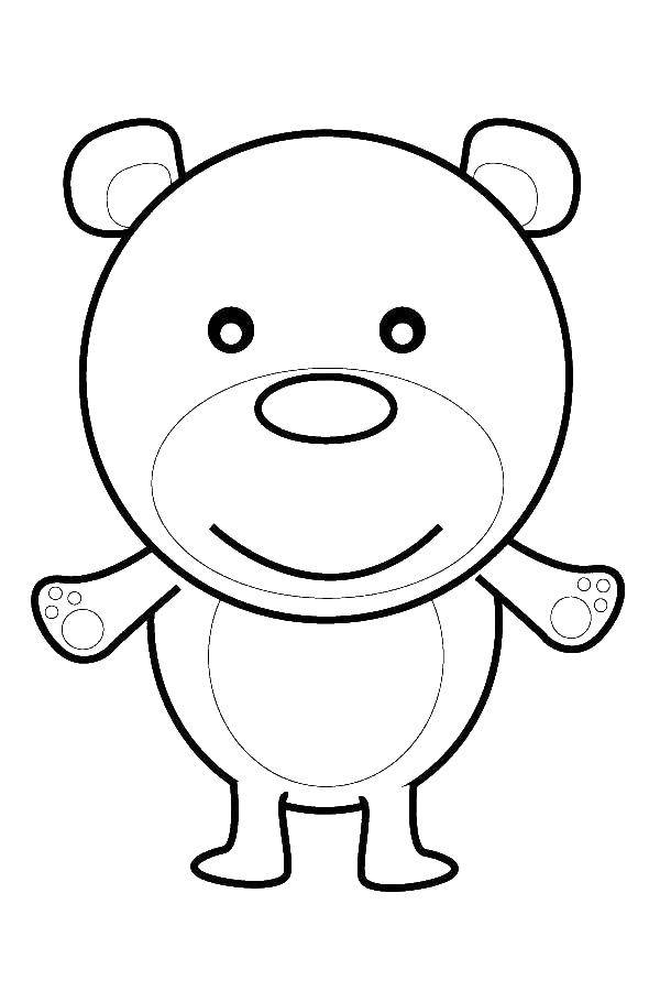 Coloring The outline of the bear. Category The contours of animals. Tags:  bear.