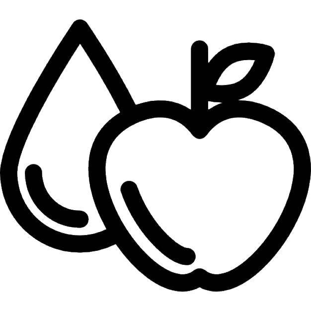 Coloring Apple and pear. Category fruits. Tags:  fruits, Apple, pear.