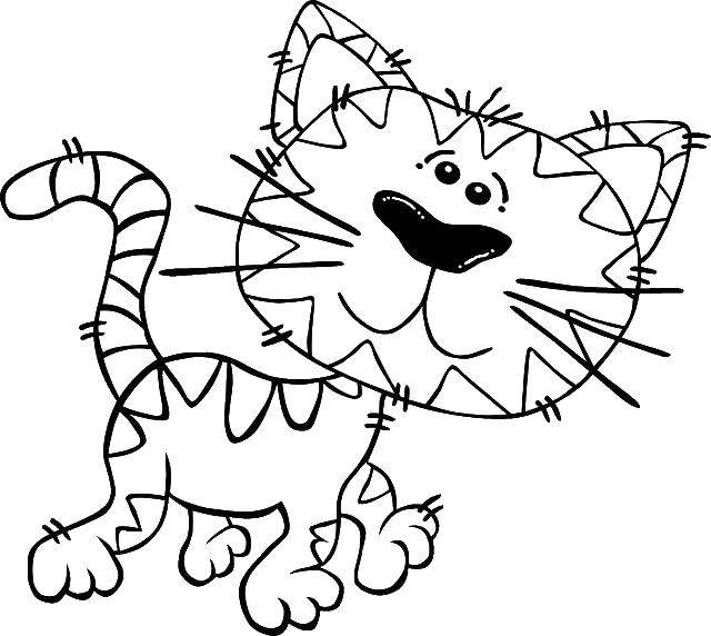 Coloring Cat. Category The contours of animals. Tags:  the cat.