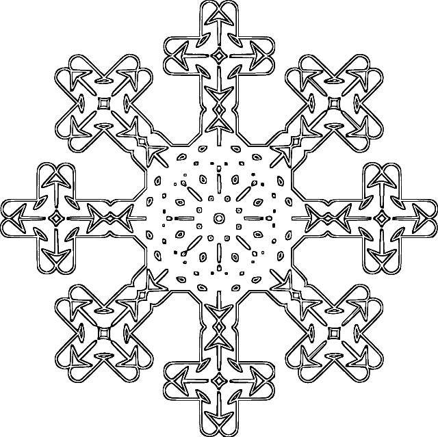 Coloring Snowflake. Category snowflakes. Tags:  snowflake.