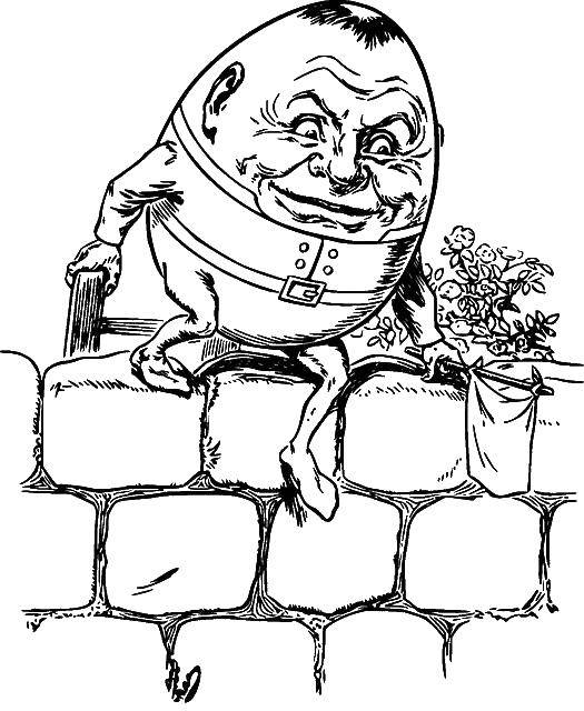 Coloring Egg Humpty Baltay. Category cartoons. Tags:  Humpty ... .
