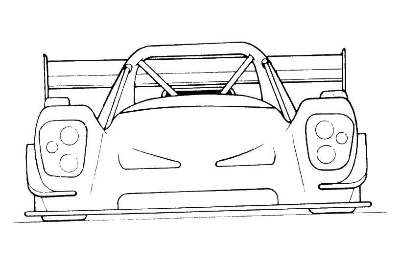 Coloring Race car. Category The contours of the machine. Tags:  machine.
