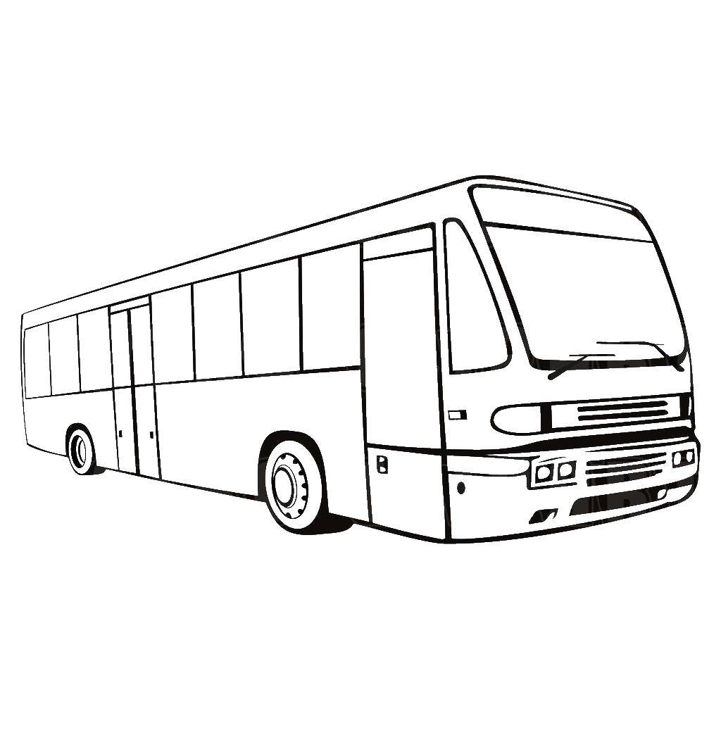 Раскраска онлайн Автобус для пассажиров бесплатно