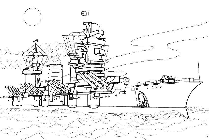 Coloring Cruiser. Category ships. Tags:  cruiser.