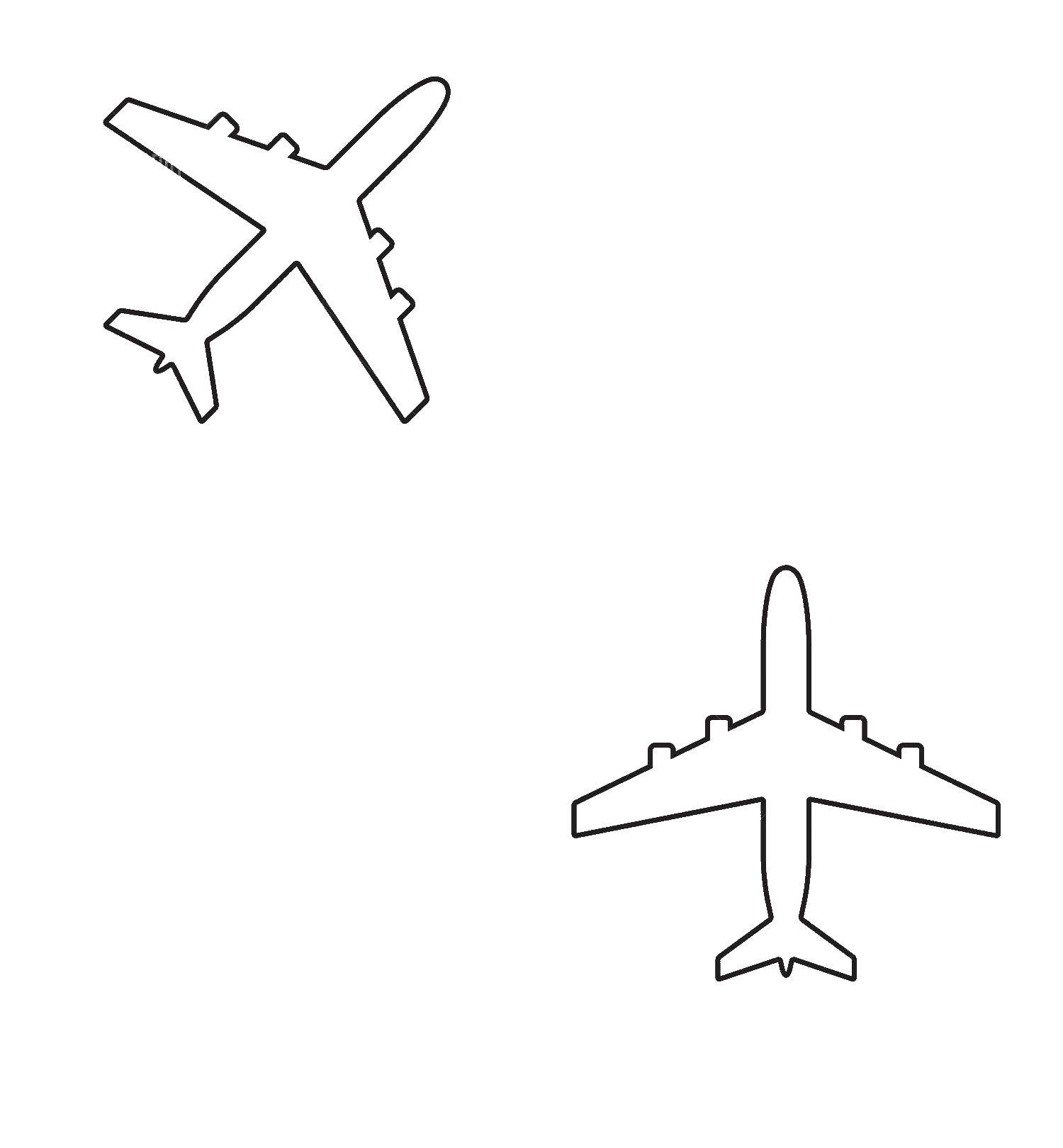 Название: Раскраска Два самолета. Категория: Контур самолета. Теги: два самолета.