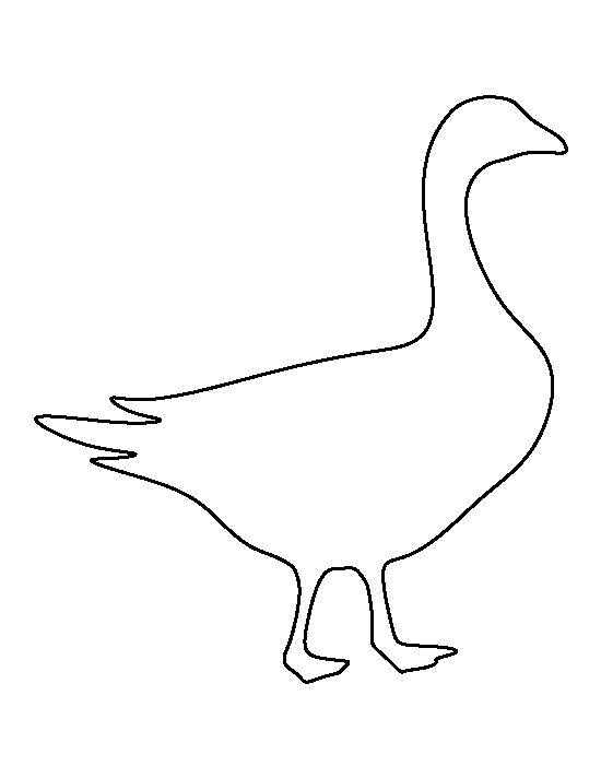 Coloring Goose. Category The contours for cutting out the birds. Tags:  goose, bird.