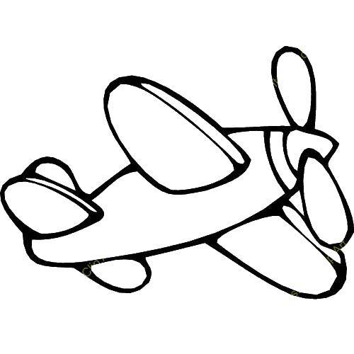Название: Раскраска Маленький самолет. Категория: Детские игрушки. Теги: самолет.