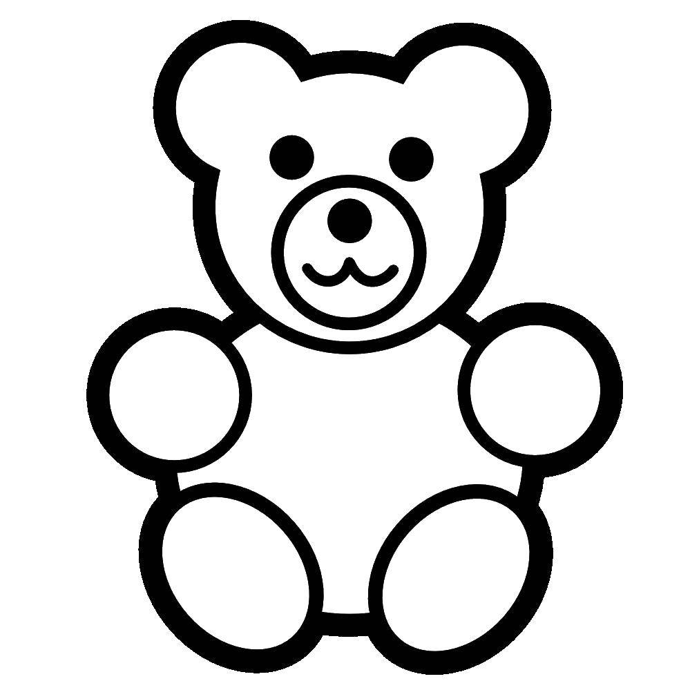 Название: Раскраска Медведь. Категория: Детские игрушки. Теги: медведь, игрушка.