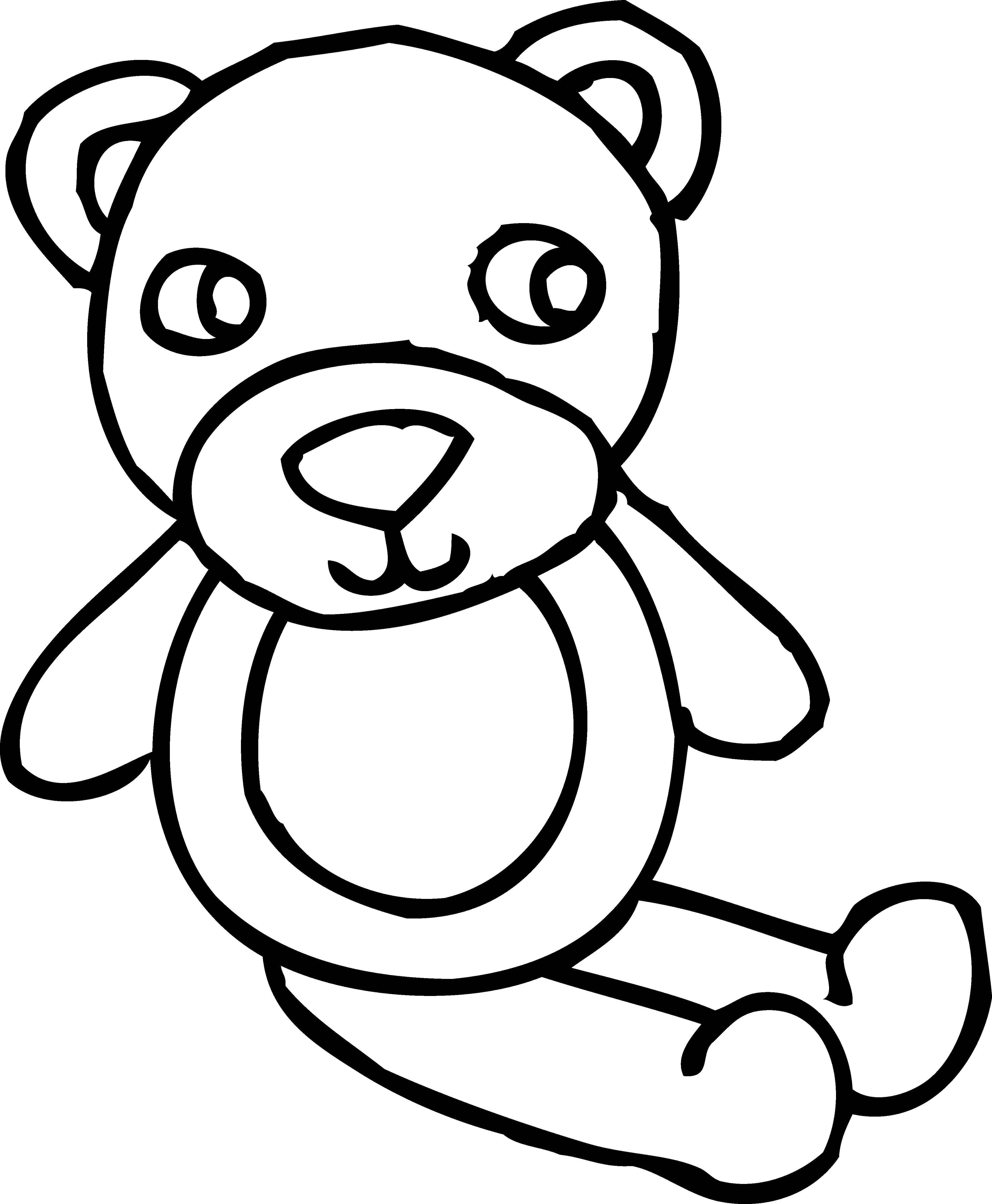 Название: Раскраска Медведь. Категория: Детские игрушки. Теги: медведь, игрушка.
