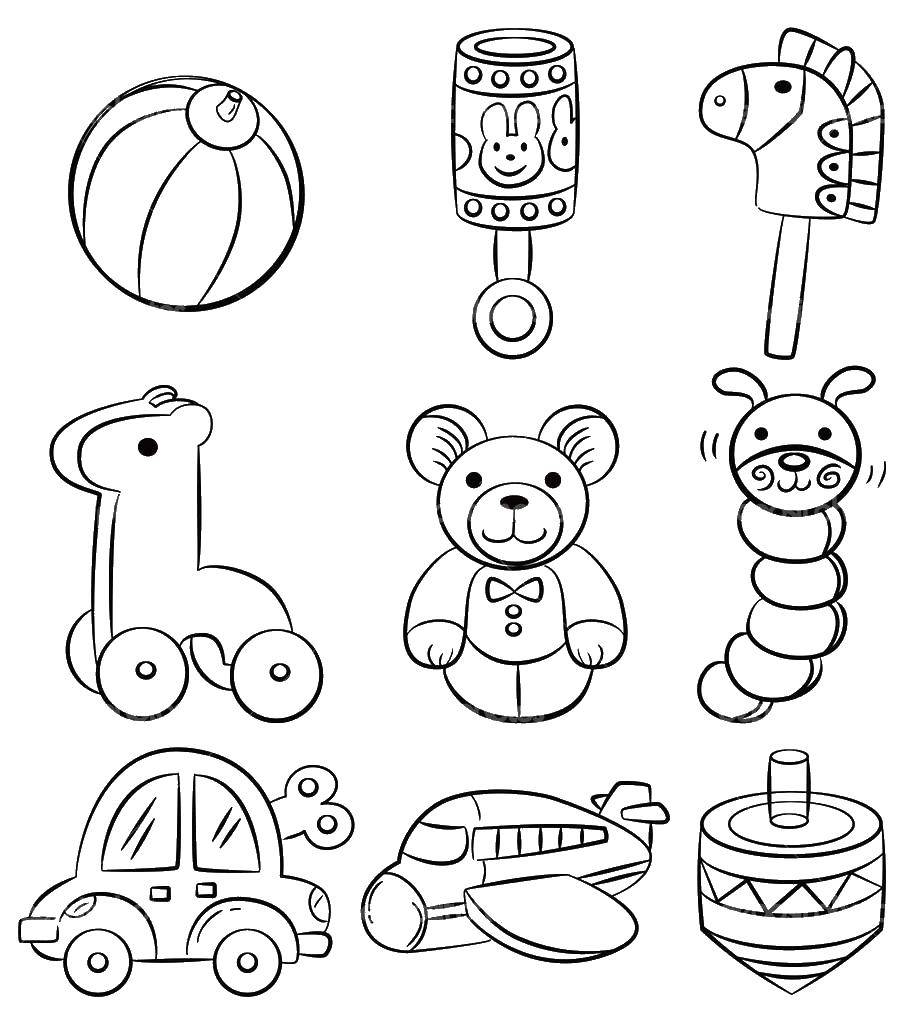 Coloring Simple baby toys. Category Toys. Tags:  toys.