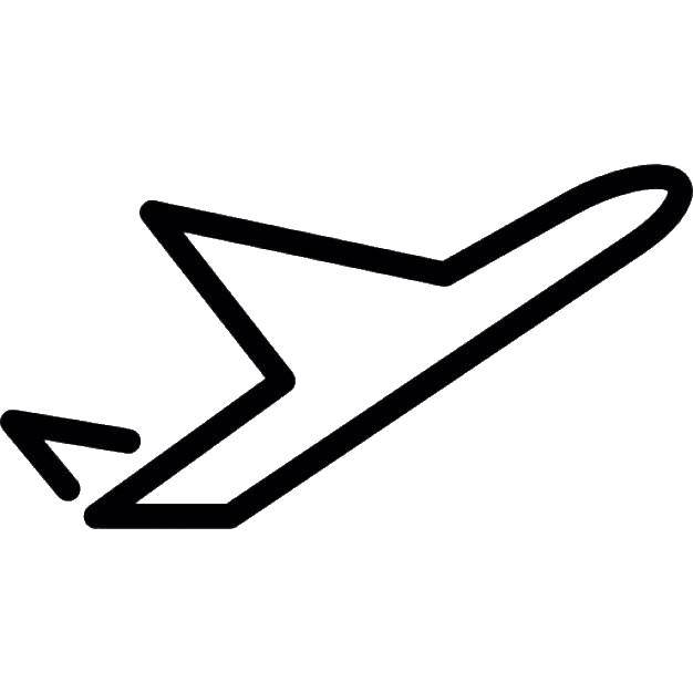 Coloring The plane. Category The contour of the aircraft. Tags:  plane.