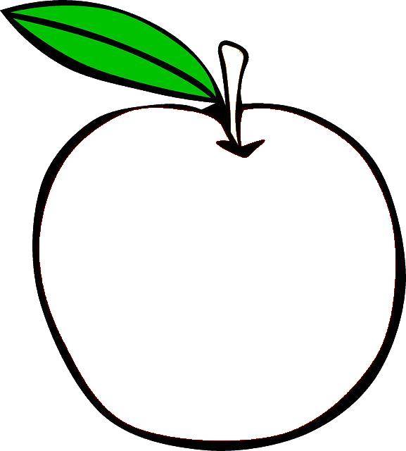 Coloring Apple. Category the food. Tags:  Apple.