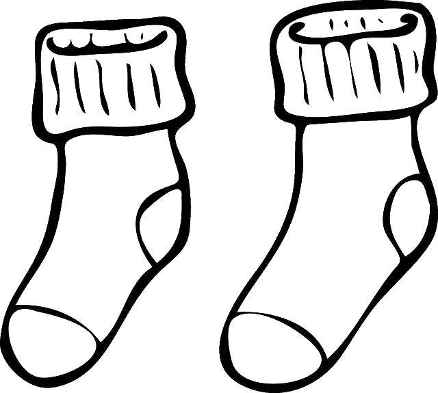 Coloring Socks. Category clothing. Tags:  socks.
