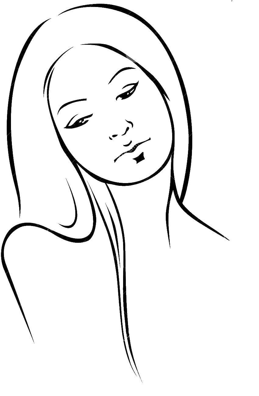 Coloring Girl. Category The contour of girls. Tags:  girl.