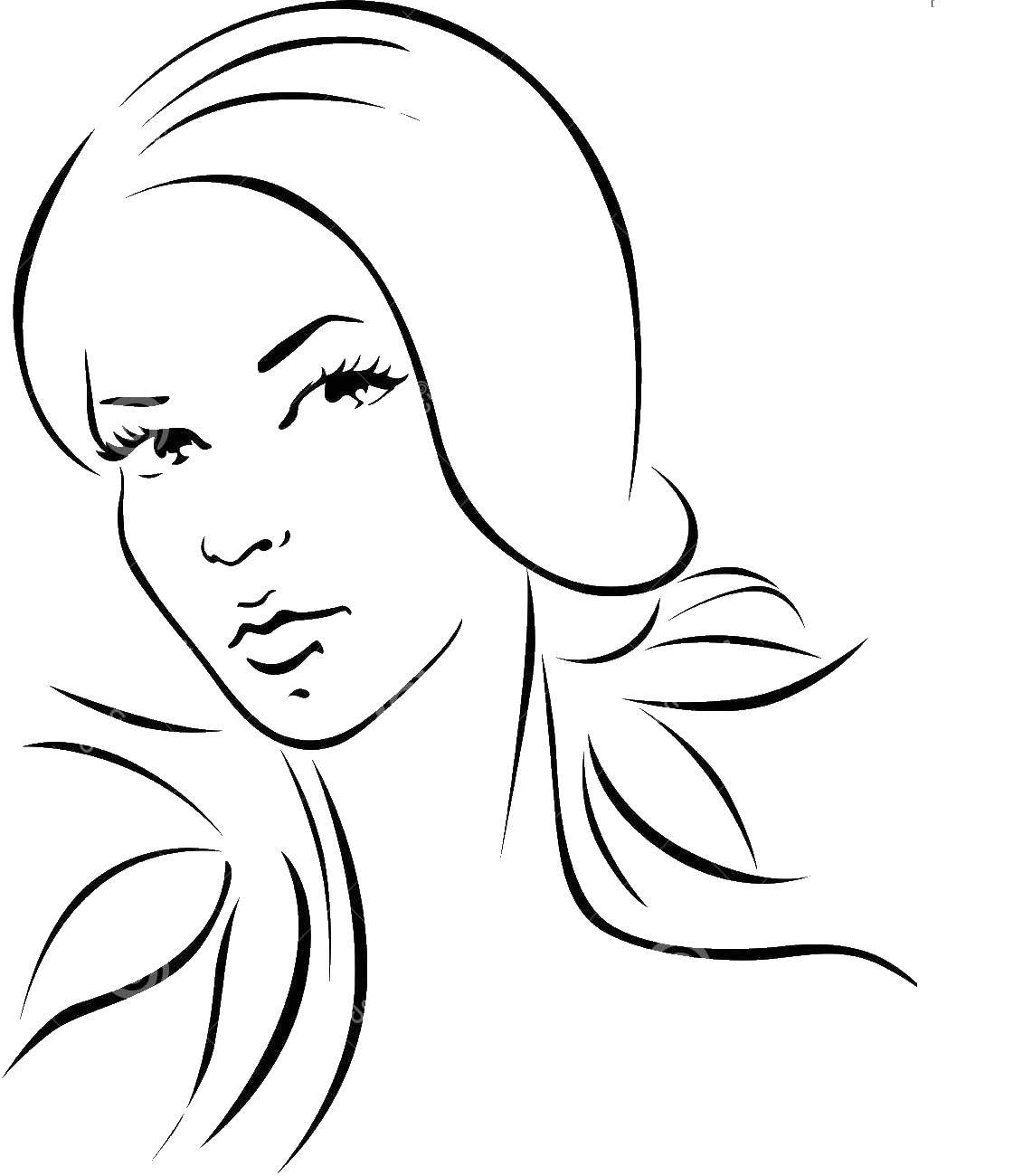 Coloring Girl. Category The contour of girls. Tags:  girl.