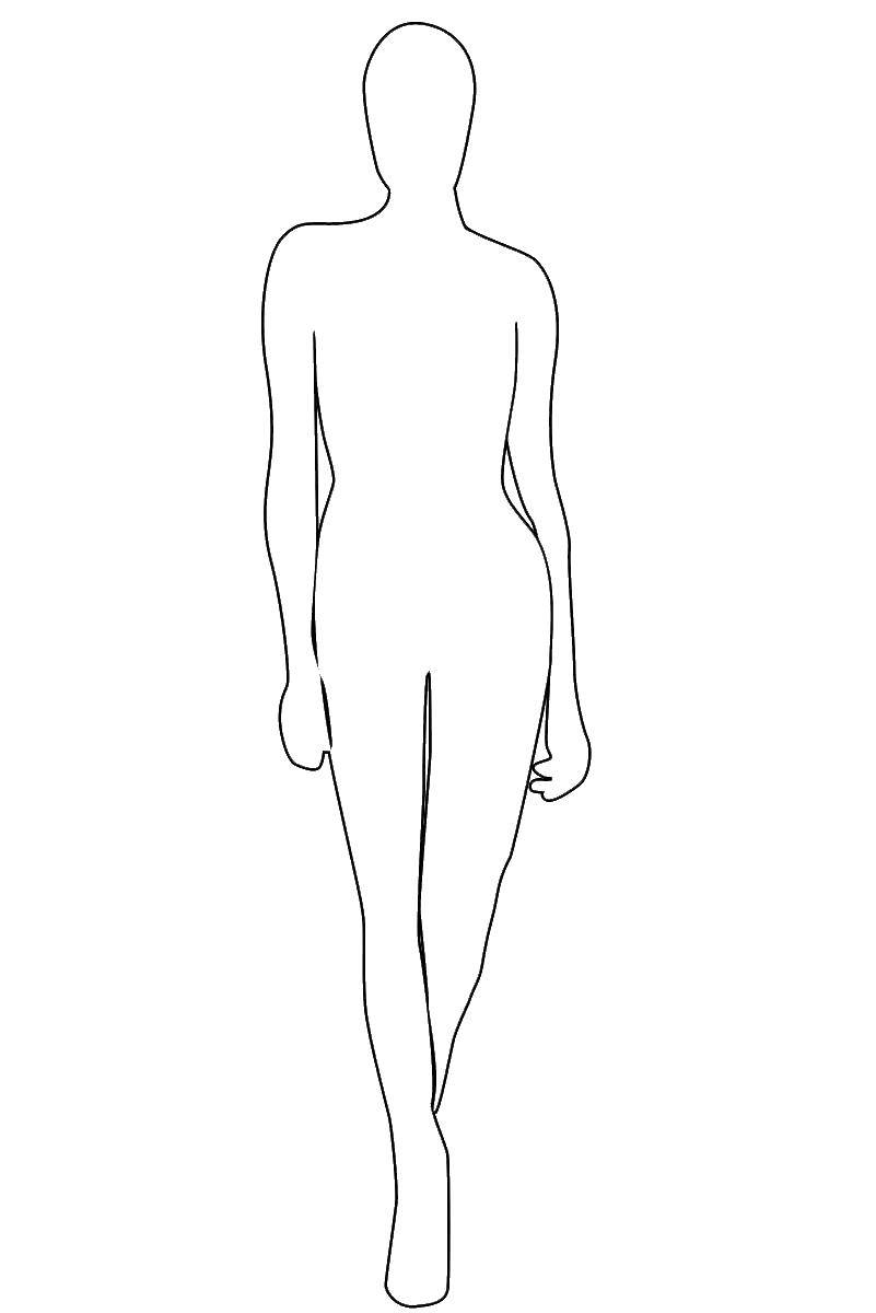 Coloring The human contour for cutting. Category The contour of the doll . Tags:  man.