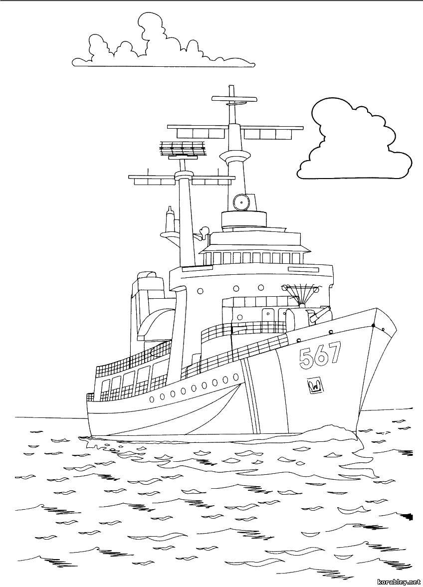 Coloring Cruiser. Category ships. Tags:  cruiser.