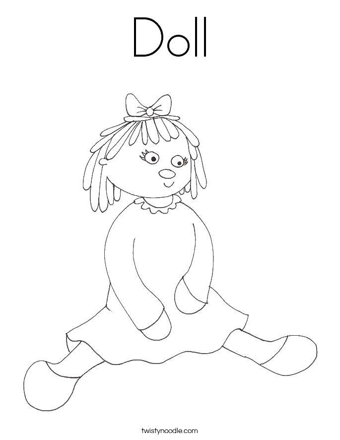 Coloring Doll. Category English words. Tags:  doll.