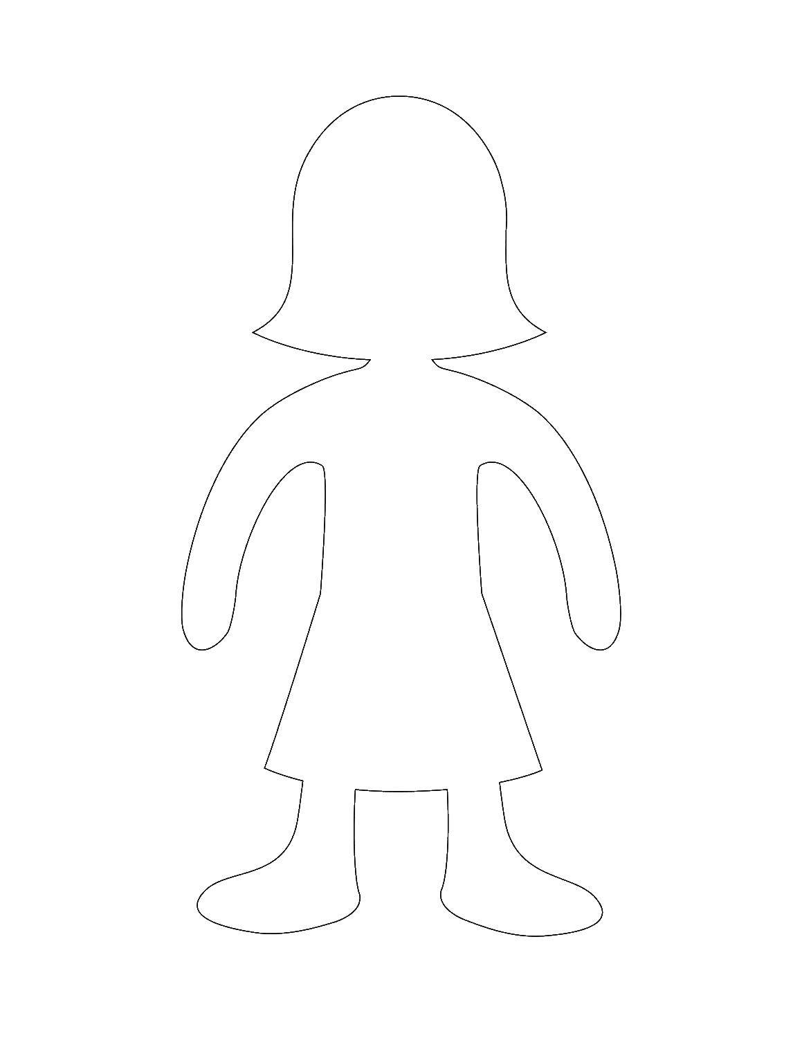 Coloring Doll. Category The contour of the doll . Tags:  doll.
