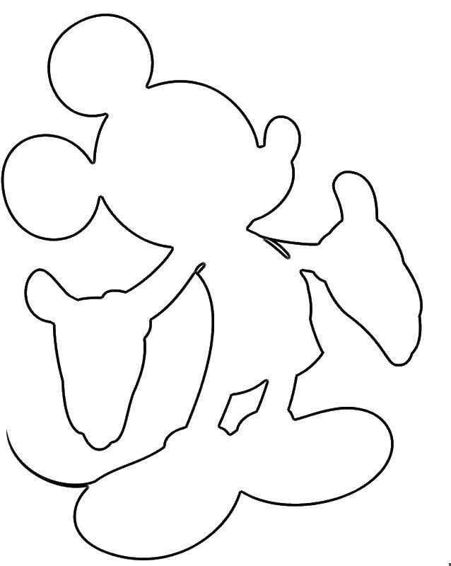 Coloring Mickey mouse. Category The contour of the doll . Tags:  Mickey Mouse.
