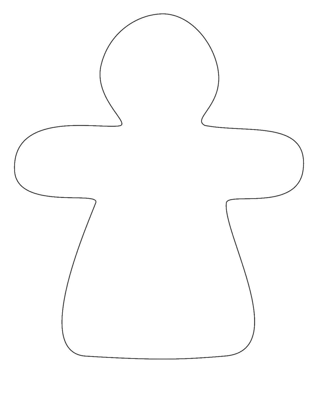 Coloring Simple doll to cut out. Category The contour of the doll . Tags:  doll.