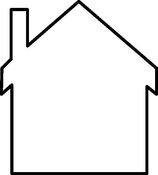 Coloring A house with a chimney. Category The outline of the house. Tags:  house.