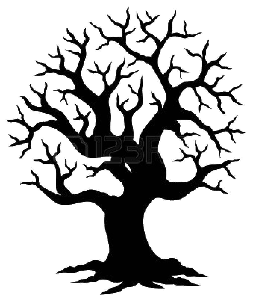 Coloring Scary tree. Category The contour of the tree. Tags:  tree.