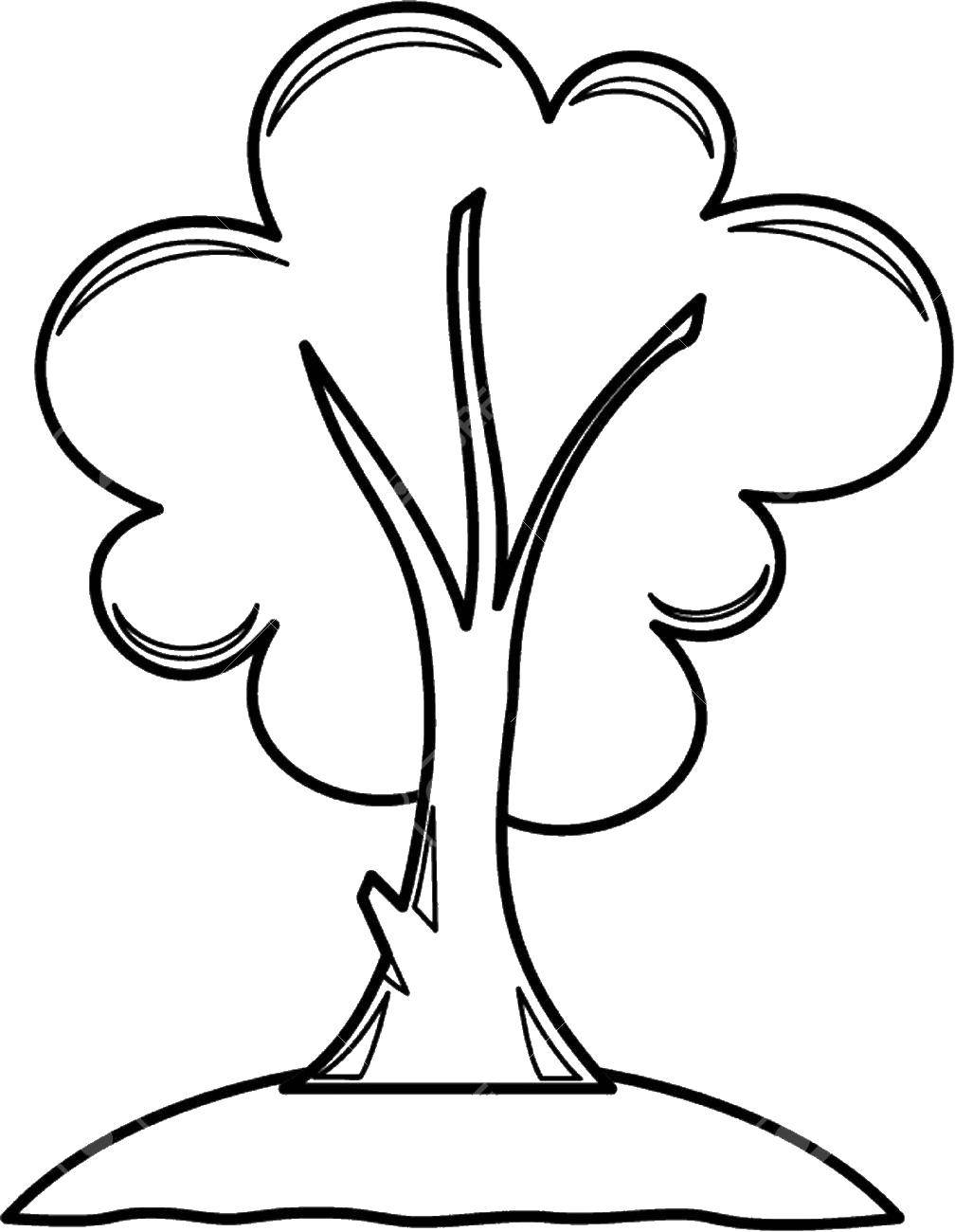 Coloring Tree. Category The contour of the tree. Tags:  tree.
