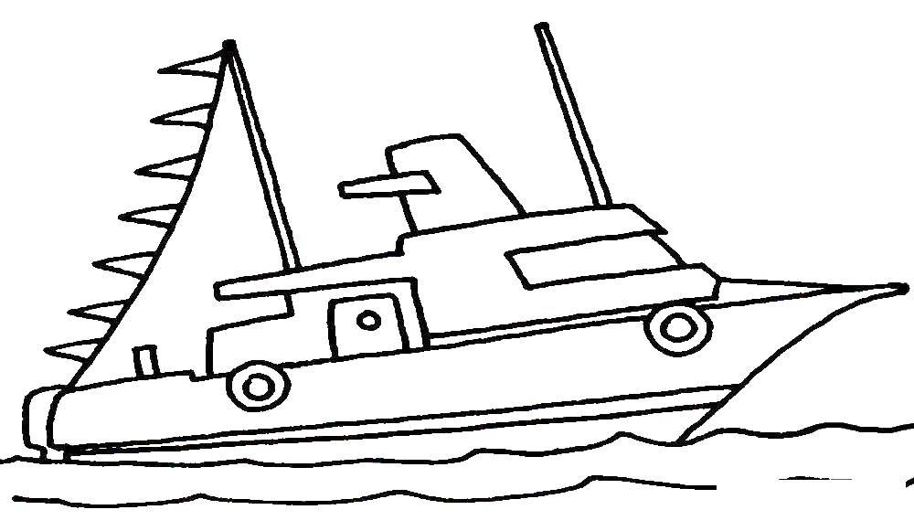 Coloring Boat. Category ships. Tags:  The boat.