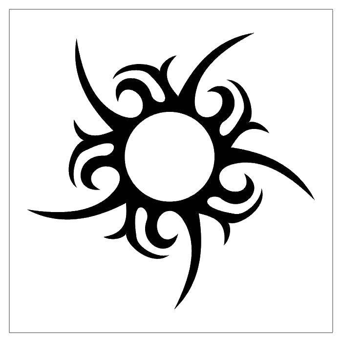 Coloring The sun patterned. Category The contour of the sun. Tags:  the sun.