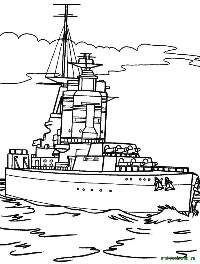 Coloring Cruiser. Category ships. Tags:  cruiser.