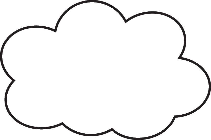 Название: Раскраска Облачко. Категория: Контур облака. Теги: облачко.