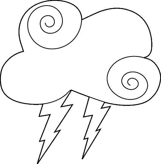 Coloring Cloud and thunder. Category The contour of the clouds . Tags:  the cloud.