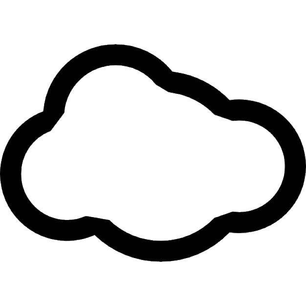 Название: Раскраска Облако контур. Категория: Контур облака. Теги: облако.